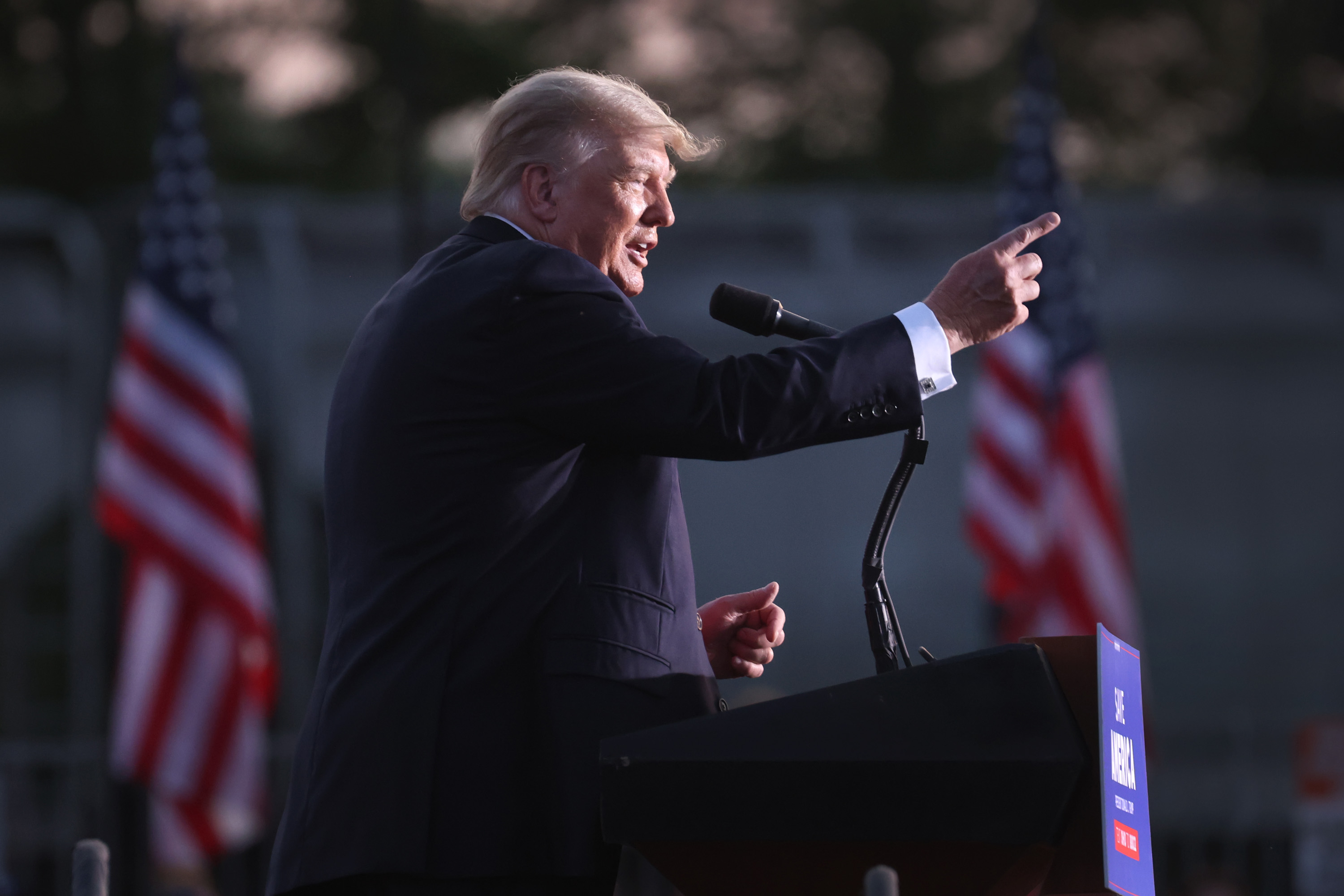 Former President Donald Trump speaks at Ohio rally