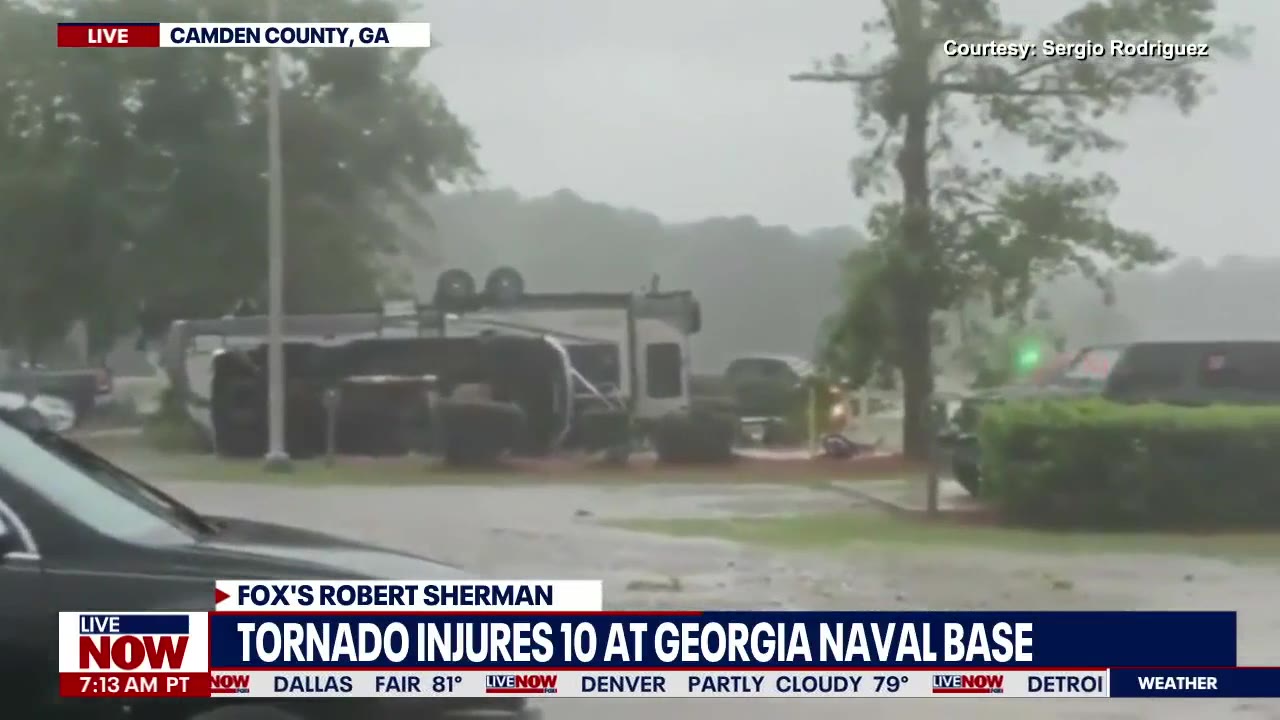 Georgia Naval base tornado injures 10 people