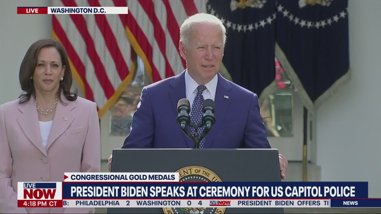 Joe Biden honors Capitol Police for actions during January 6 insurrection I LiveNOW from FOX